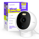 WUUK 4MP Security Camera with Face Recognition, Wired Cameras for Home Security Outside/Indoor, Sentry Mode, Customized Greeting, On-Device Analysis, Spotlight, Color Night Vision, Magnetic Mount